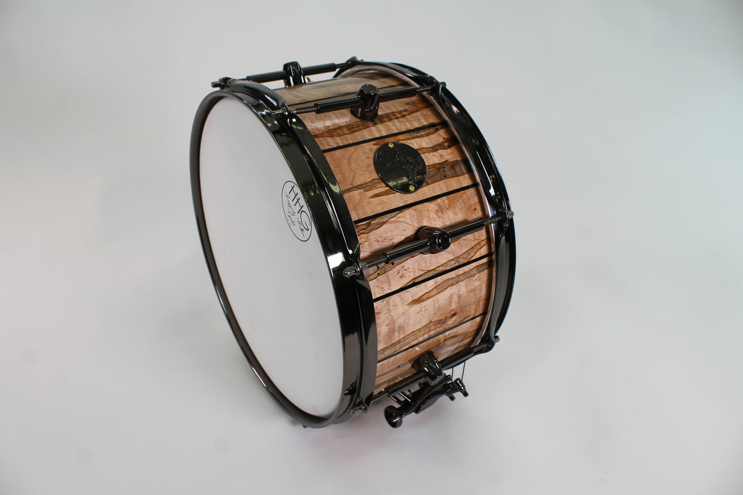 Ambrosia Maple Stave Snare Drum with Satin Lacquer & Black Nickel Hardware