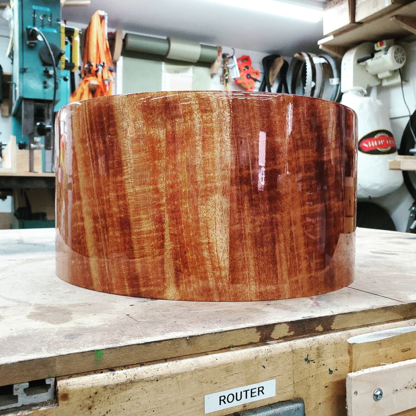 14x7 Figured Mahogany Stave Snare (This Shell Completed With Your Choice Of Hardware)