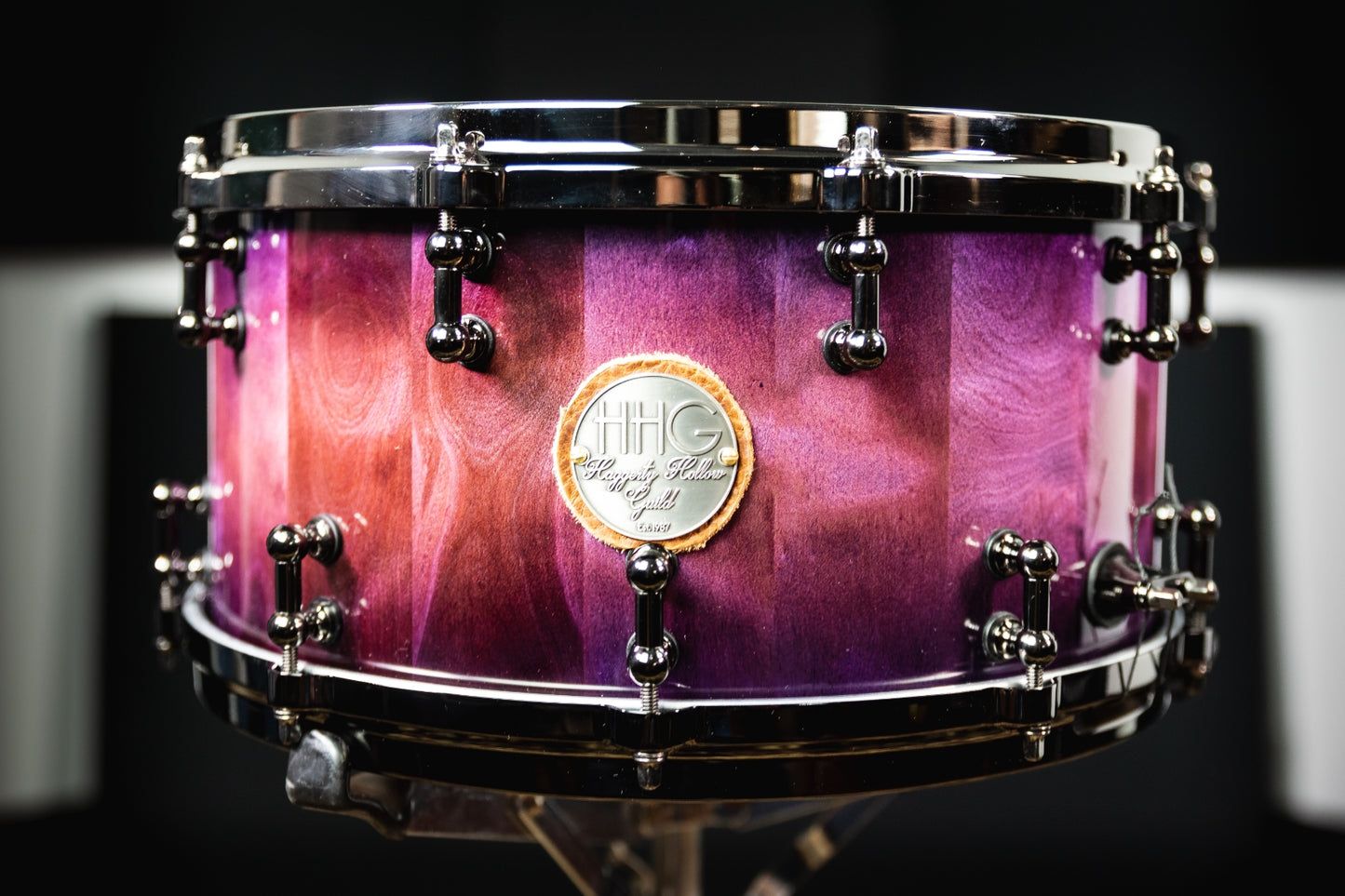 HHG Drums 14x7 Birch Stave, High Gloss Purple Burst