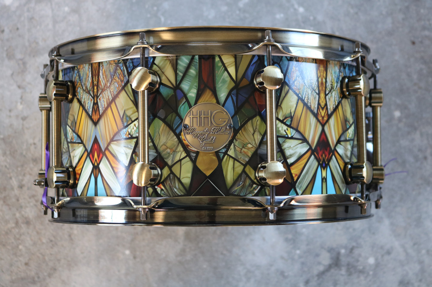 HHG drums Stained glass acrylic snare drum