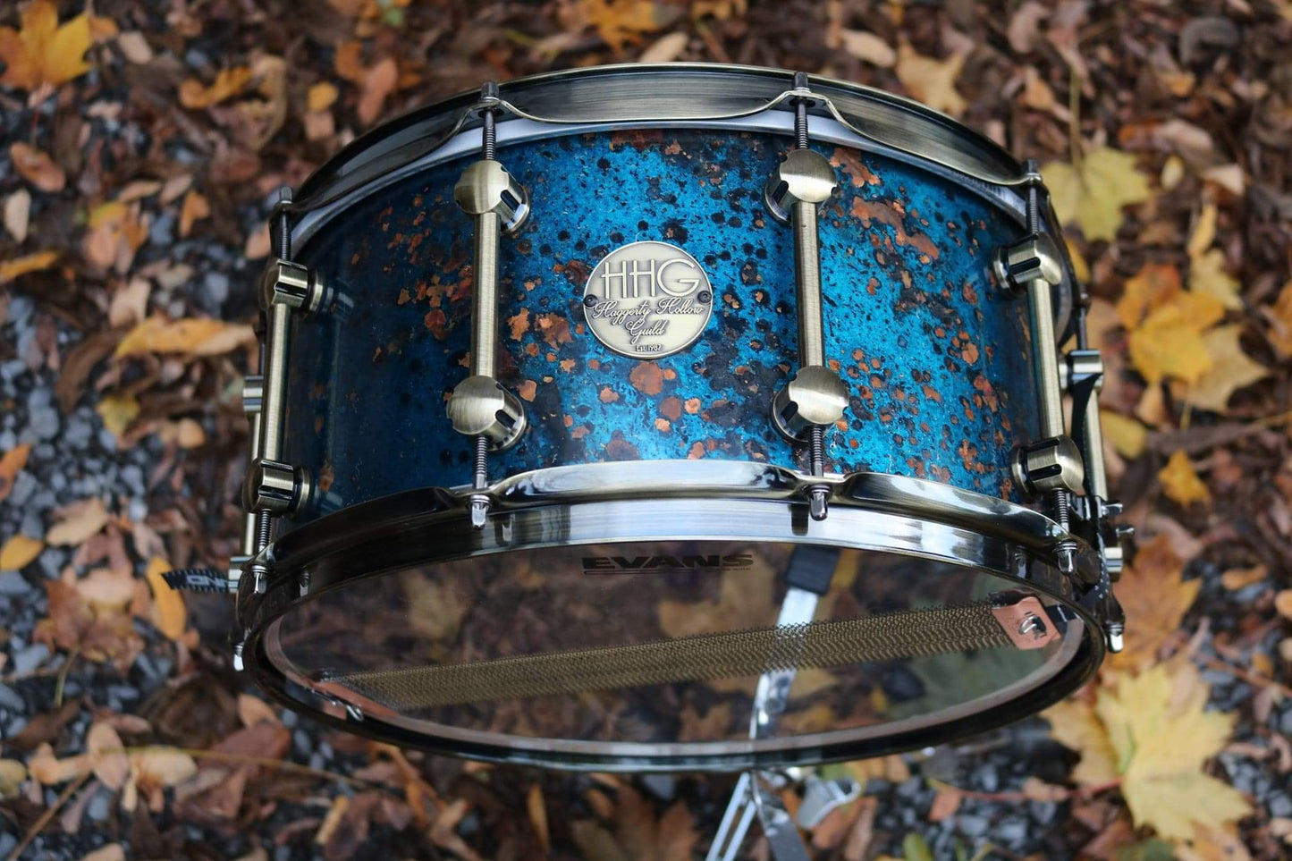 HHG Drums 14"x7" Snare Drum 2020 Blue Copper Patina