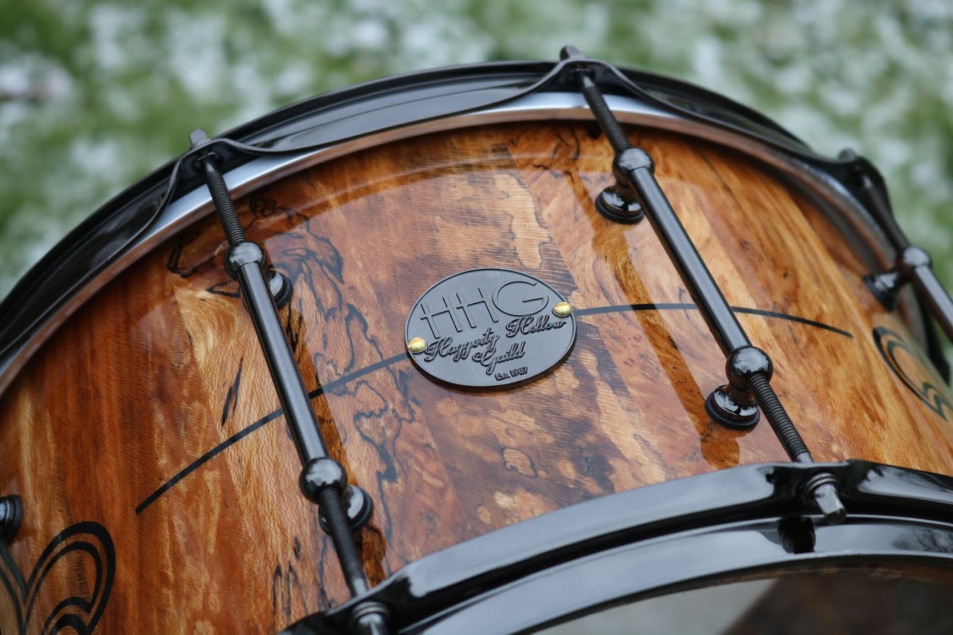 HHG Drums 2021 Spalted Sycamore Sports Team Snare 2021 Natural Gloss