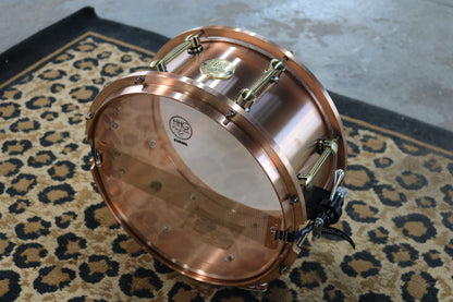 Cast Copper Snare Drum with Matching Cast Copper Hoops