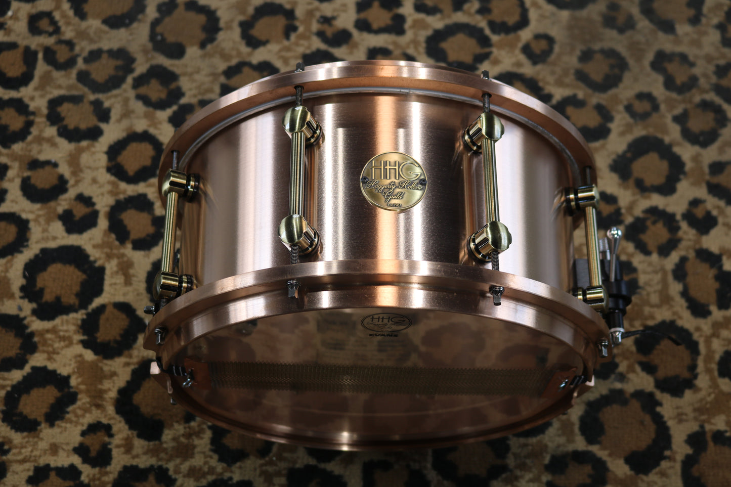Cast Copper Snare Drum with Matching Cast Copper Hoops