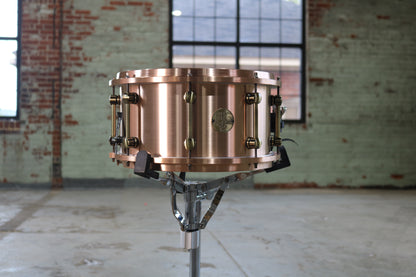 Cast Copper Snare Drum with Matching Cast Copper Hoops
