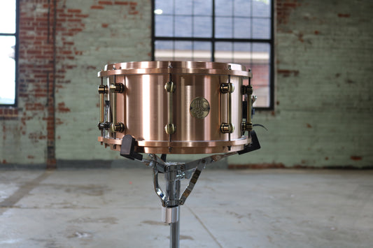 Cast Copper Snare Drum with Matching Cast Copper Hoops