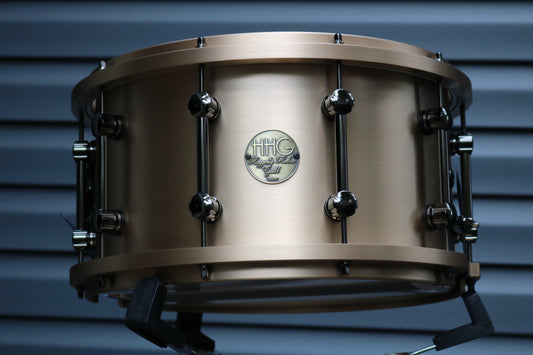B20 Cast Bronze Snare Drum with Matching Cast Hoops & Black Nickel Hardware