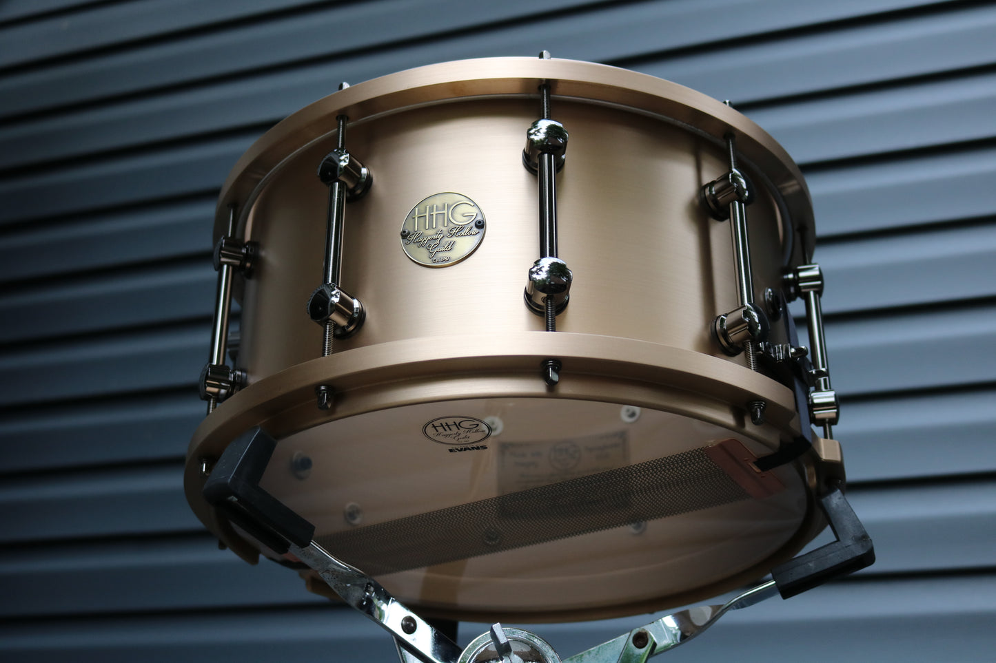 B20 Cast Bronze Snare Drum with Matching Cast Hoops & Black Nickel Hardware