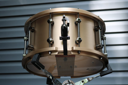 B20 Cast Bronze Snare Drum with Matching Cast Hoops & Black Nickel Hardware