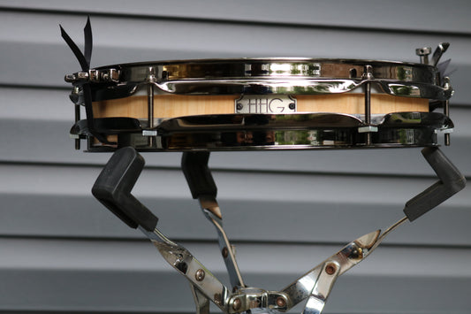 Oak stave single tension snare drum
