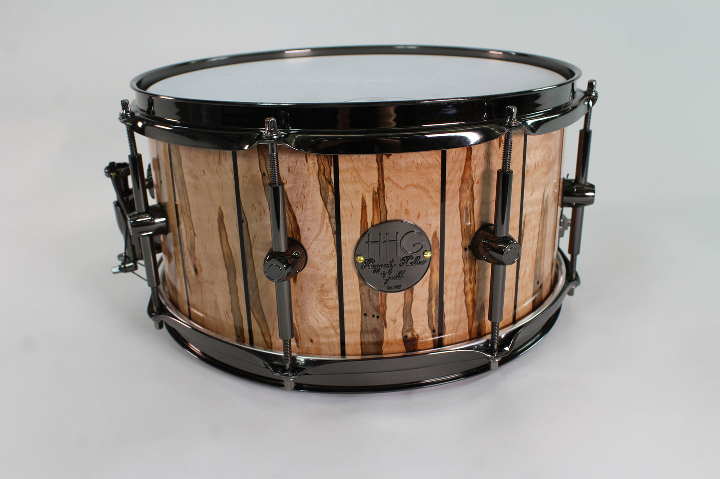 Ambrosia Maple Stave Snare Drum with Satin Lacquer & Black Nickel Hardware