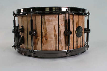 Ambrosia Maple Stave Snare Drum with Satin Lacquer & Black Nickel Hardware