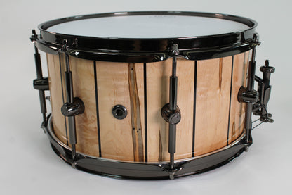 Ambrosia Maple Stave Snare Drum with Satin Lacquer & Black Nickel Hardware