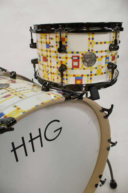 Mondrian-Inspired Maple Drum Set with Black Hardware