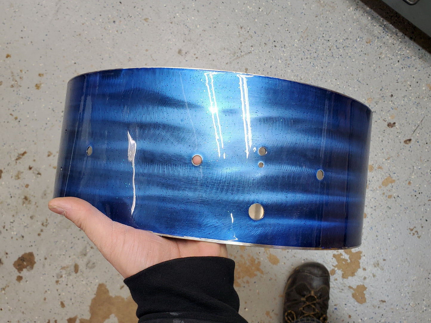 HHG drums  14x5.5 Stainless Steel (Pre Order) 2020 Candy Blue High Gloss Lacquer Over Textured Metal