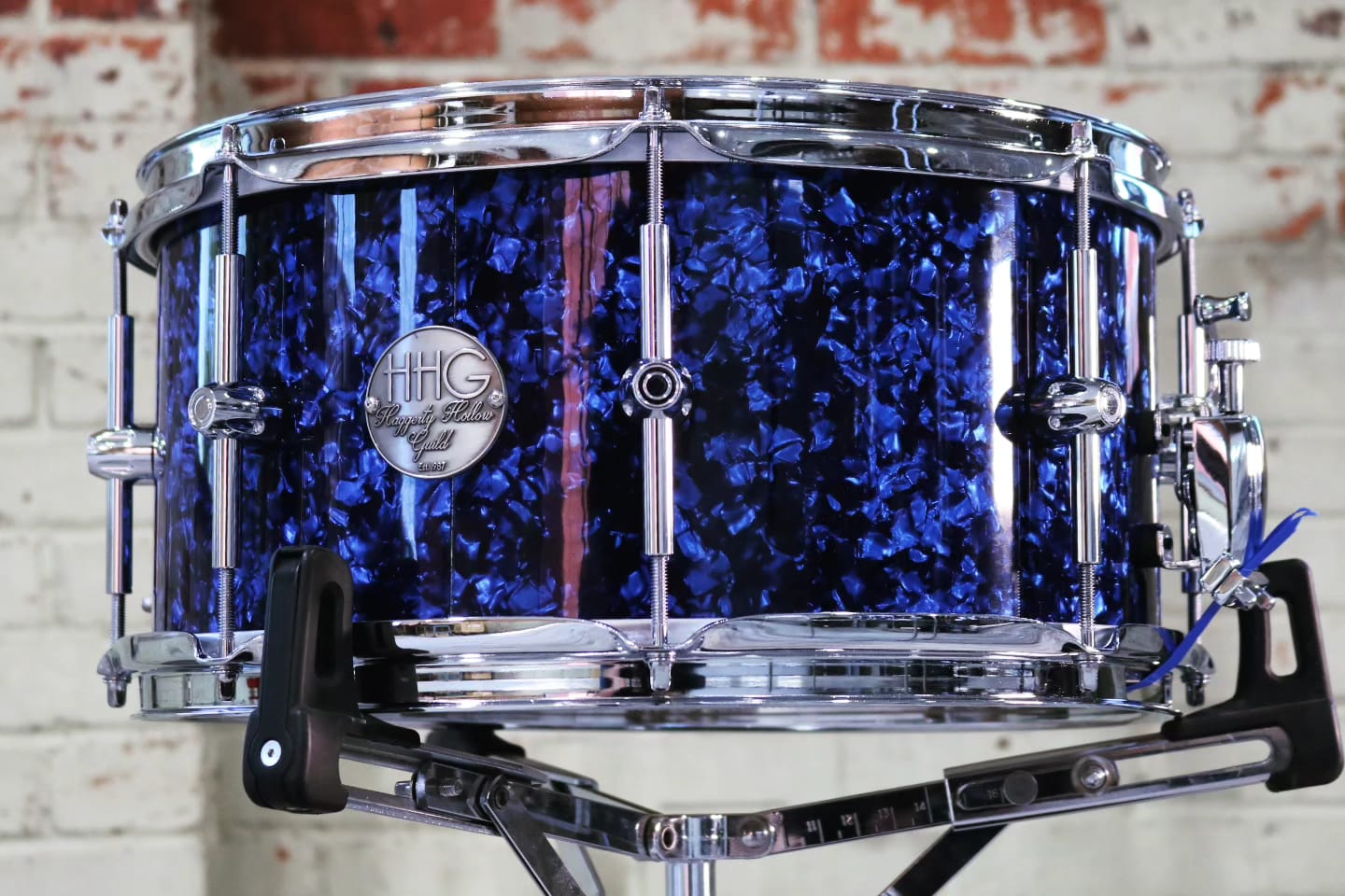 HHG Drums 14x7 polar stave snare drum 2024 - Blue pearl