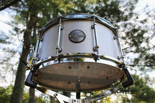 HHG Drums 14x7 Aluminium Plate Snare 2080 Brushed Satin