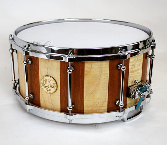 HHG drums 14x6.5 Mahogany And Maple Stave Snare Drum 2016 Satin-oil
