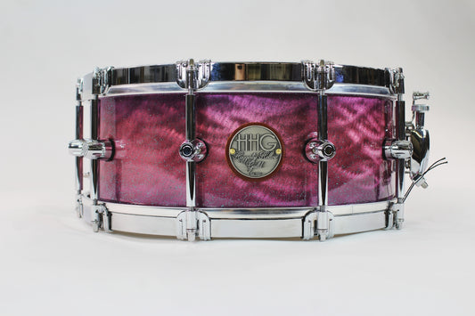 HHG Drums 14x5.5 Aluminum Snare 2020 Galactic Purple Burst