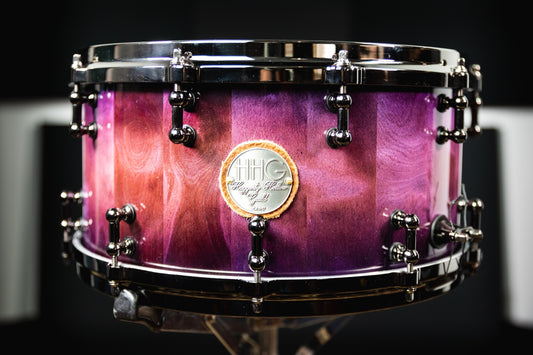 HHG Drums 14x7 Birch Stave, High Gloss Purple Burst