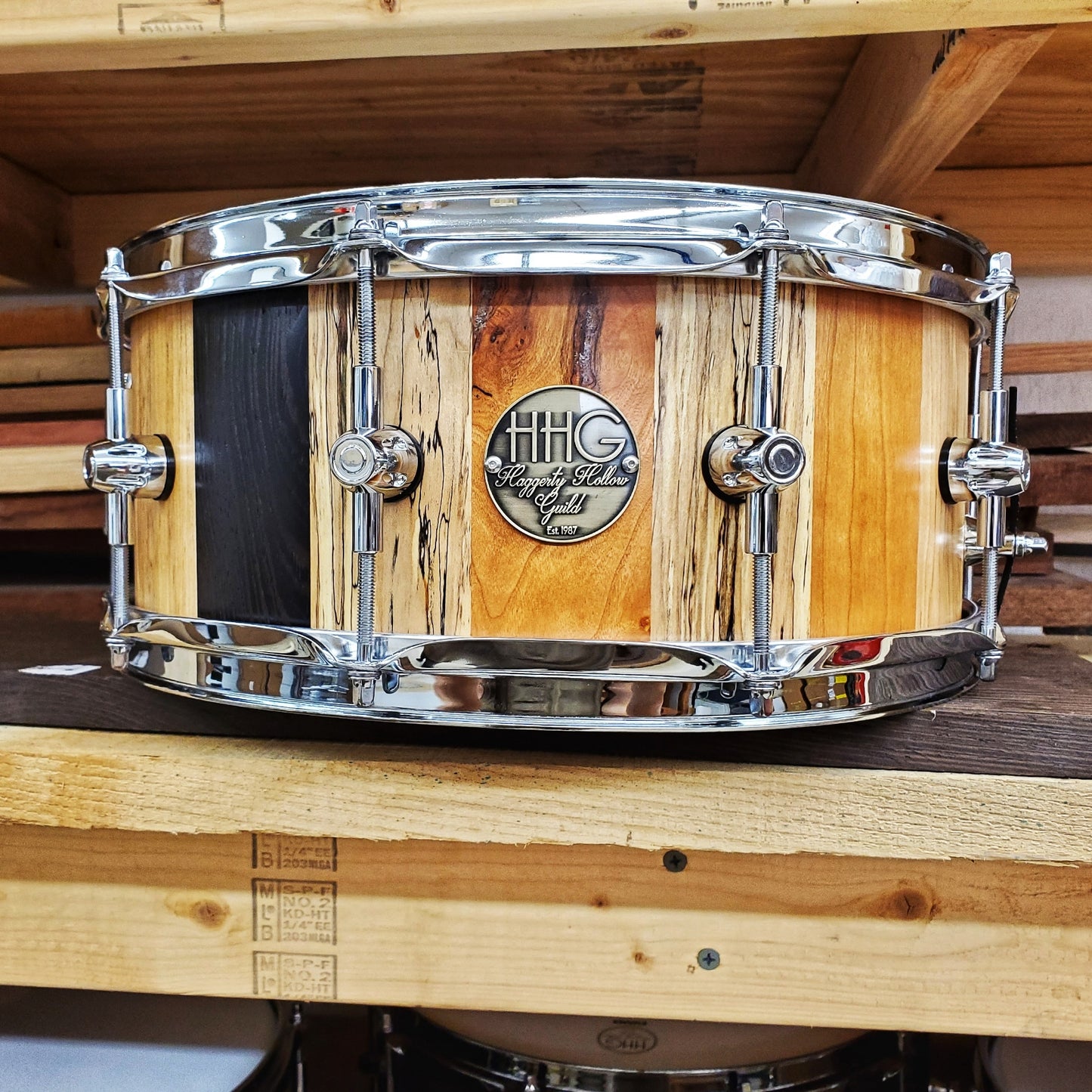 HHG drums  14x6 Ratatouille Stave 2020 Natural Satin Lacquer