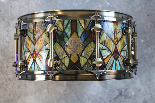 HHG drums  Stained glass acrylic snare drum