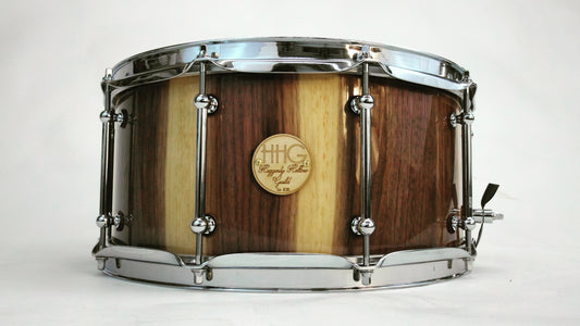 HHG Drums 14x6.5 Calico Walnut Stave Snare Drum, Satin Lacquer