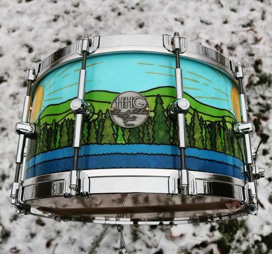 HHG Drums Hand Painted "Pennsylvania"  2020 1" Thick Maple Stave Snare