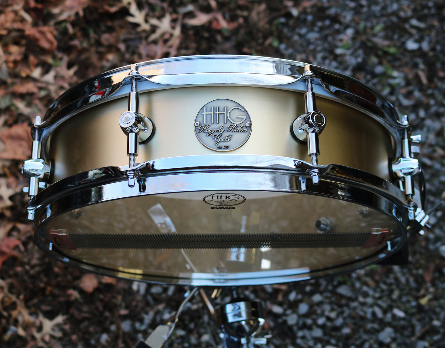 HHG Drums 14x4 Handmade Bell Brass Snare 2022 Satin Lacquer