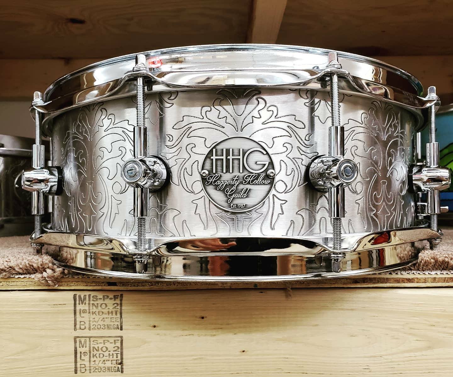 HHG drums  14x5 Engraved Stainless  2020 Brushed Satin